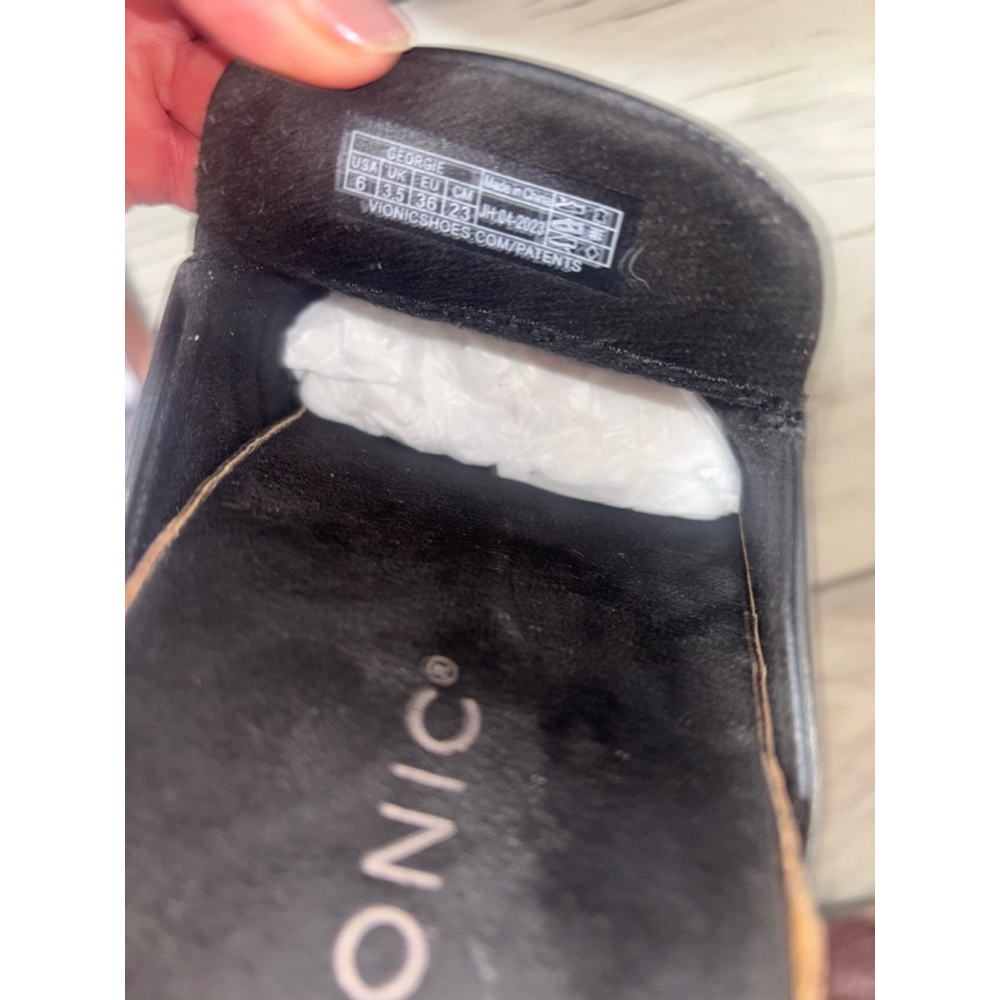 Vionic Boho Bikercore Cork Black Leather Mule Clog built Orthotic Comfort Size 6 - Picture 8 of 9